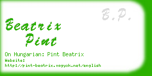 beatrix pint business card